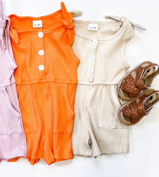 Kids Ribbed Summer Romper