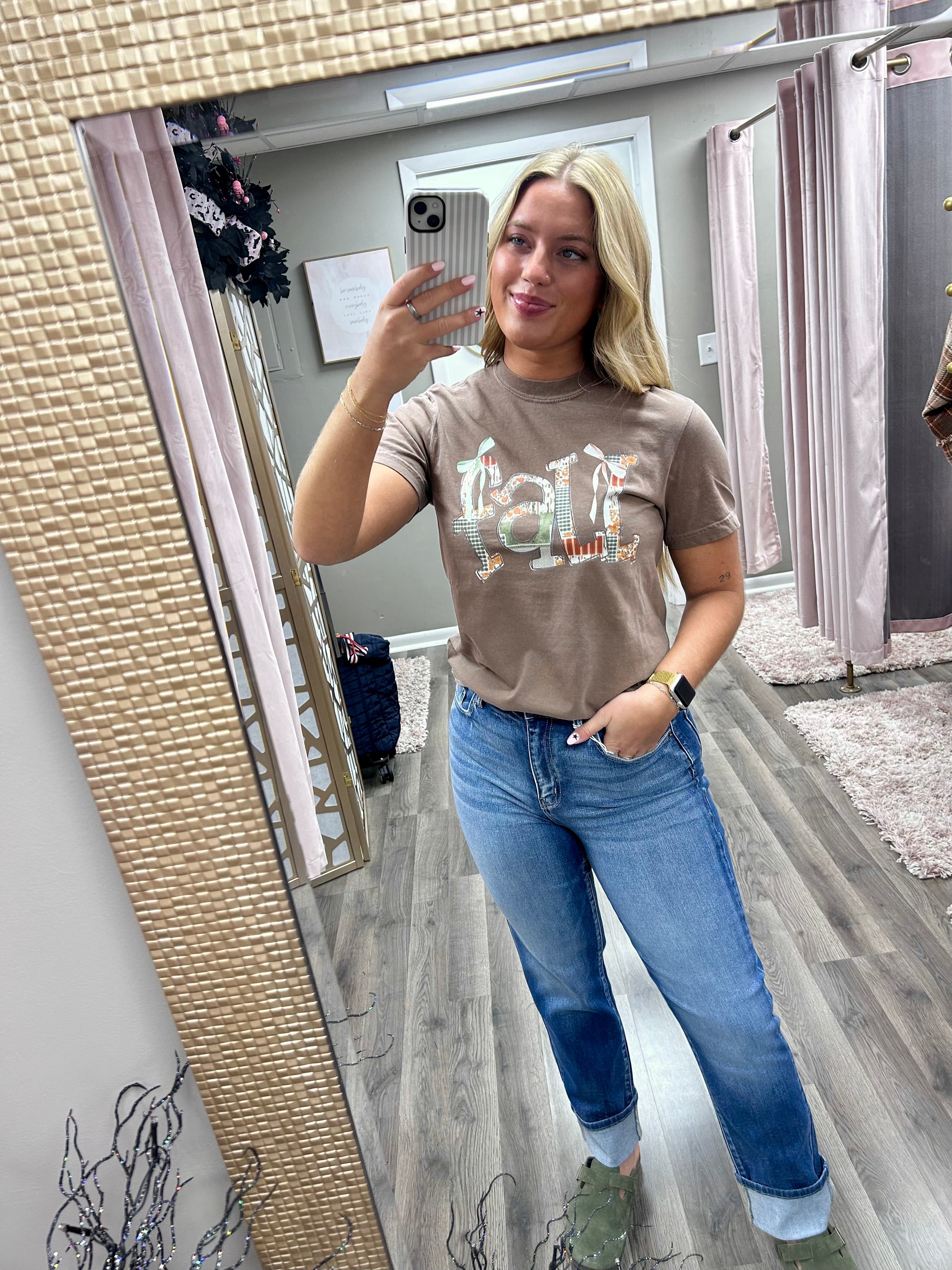 Fall Patchwork Graphic Tee