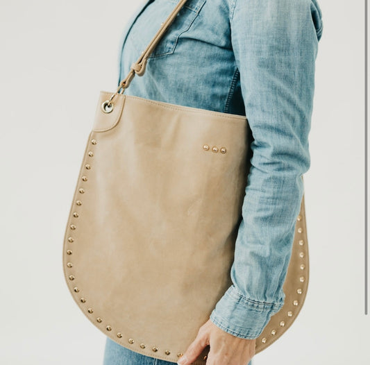 PS Rivet Suede Hobo Bag