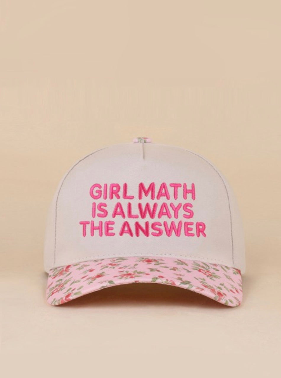 Girl Math Two Tone Hat