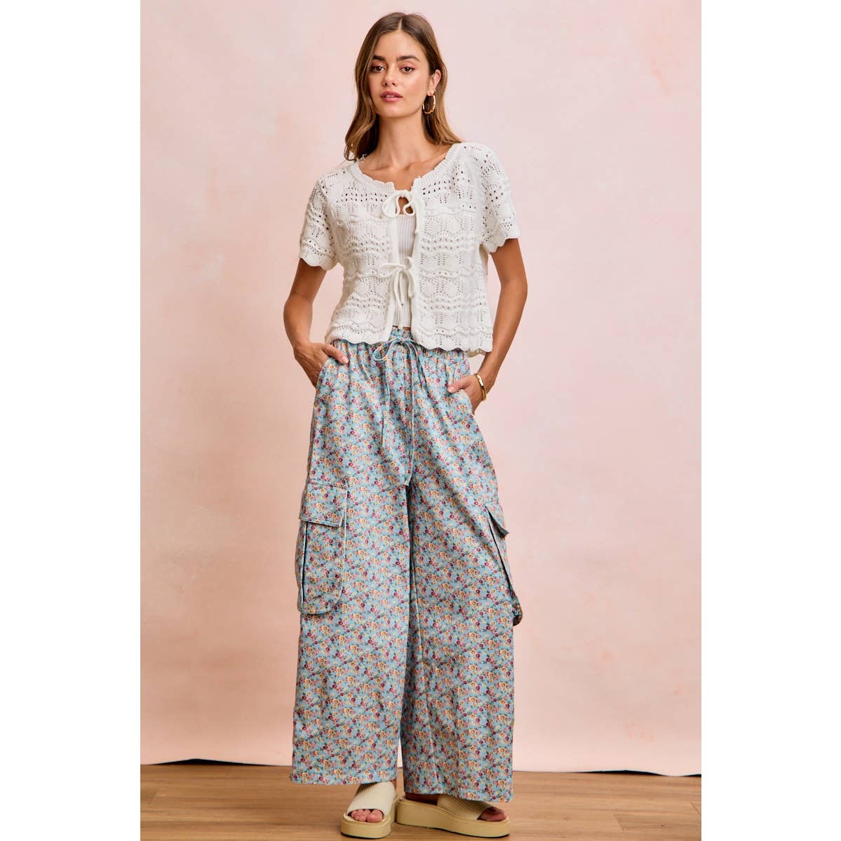 Front Bow Pointelle Top