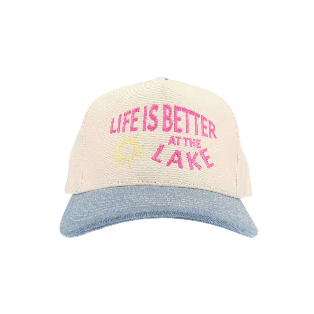 Life is Better at the Lake C.C Embroidered Trucker Hat