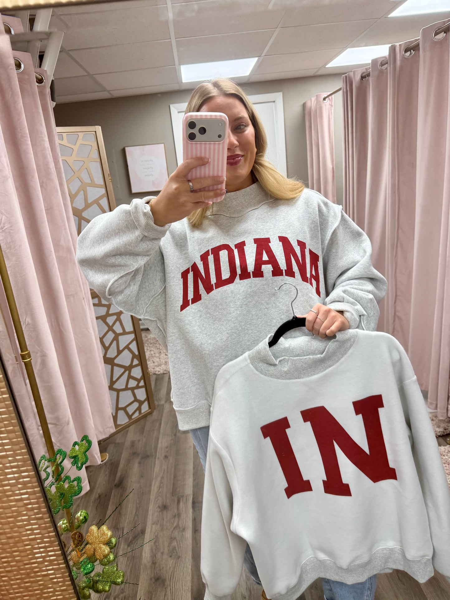 Indiana Reversible Mock Neck Crew