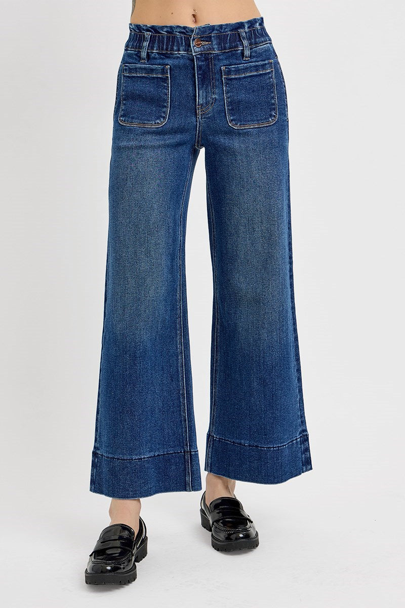 Risen High Rise Ruffle Band Jean