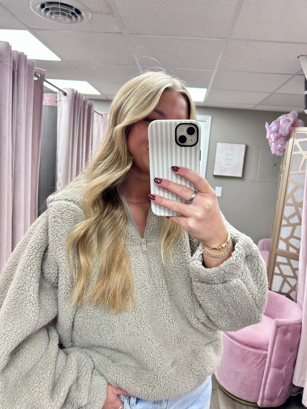 Sherpa Quarter Zip Hoodie