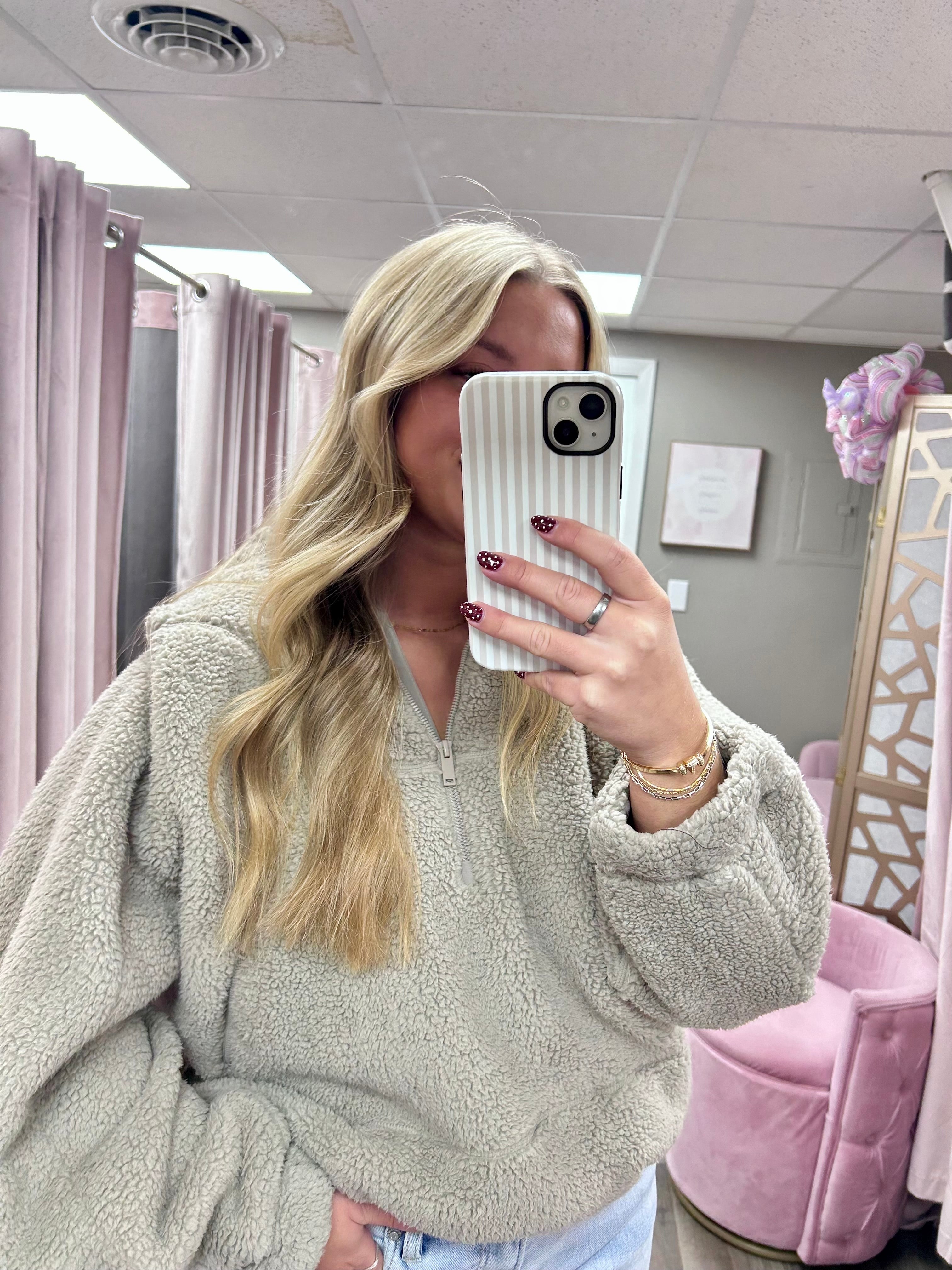 Sherpa Quarter Zip Hoodie