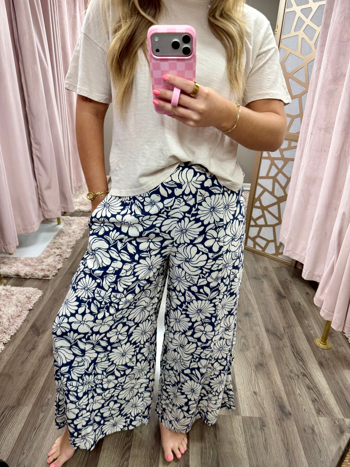 Bloom Wide Leg Elastic Waist Pant