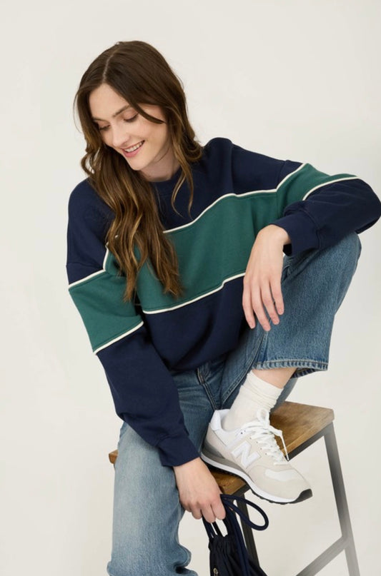 Colorblock Stripe Long Sleeve Top