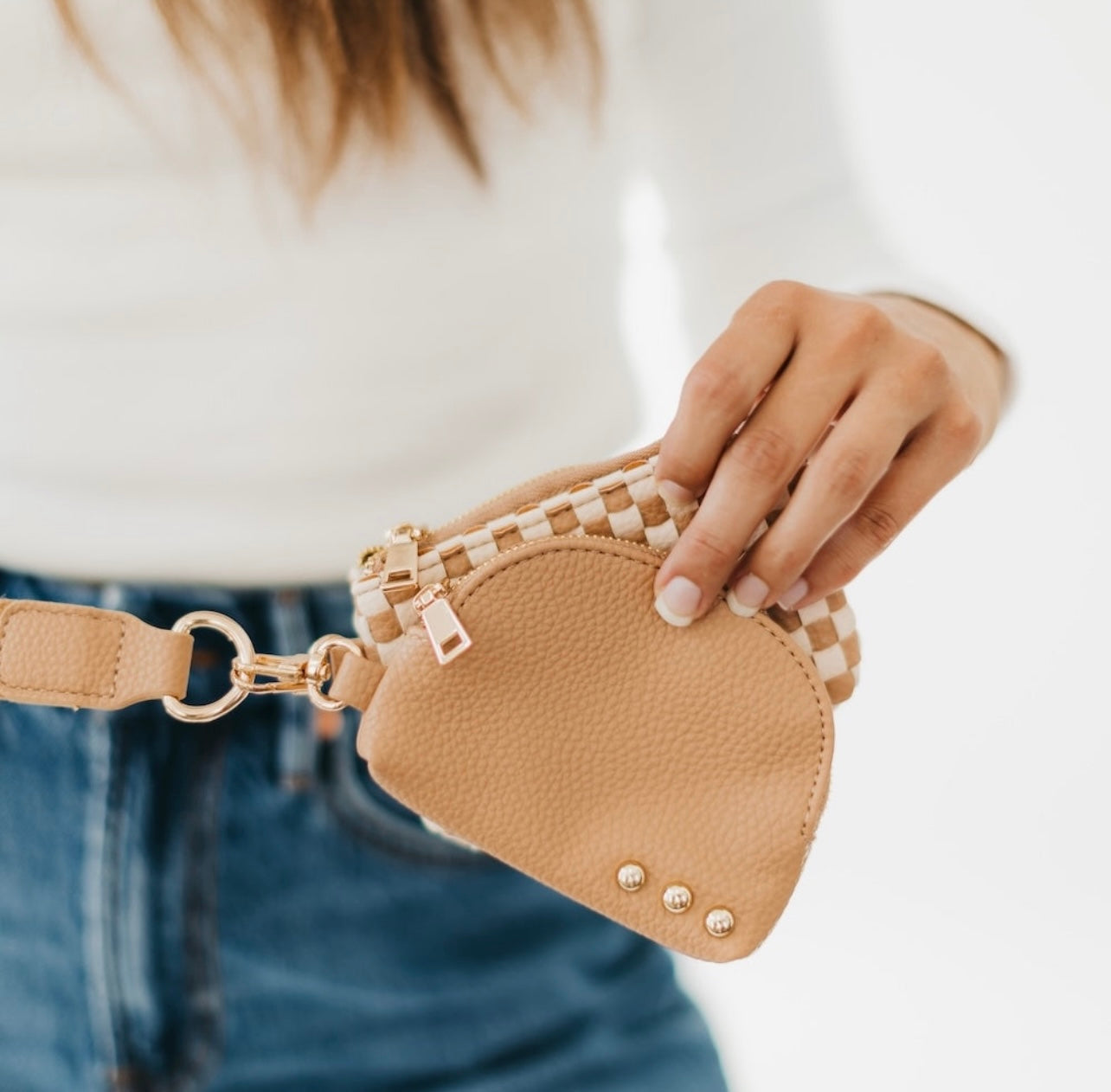 Woven Dual Pouch Wristlet