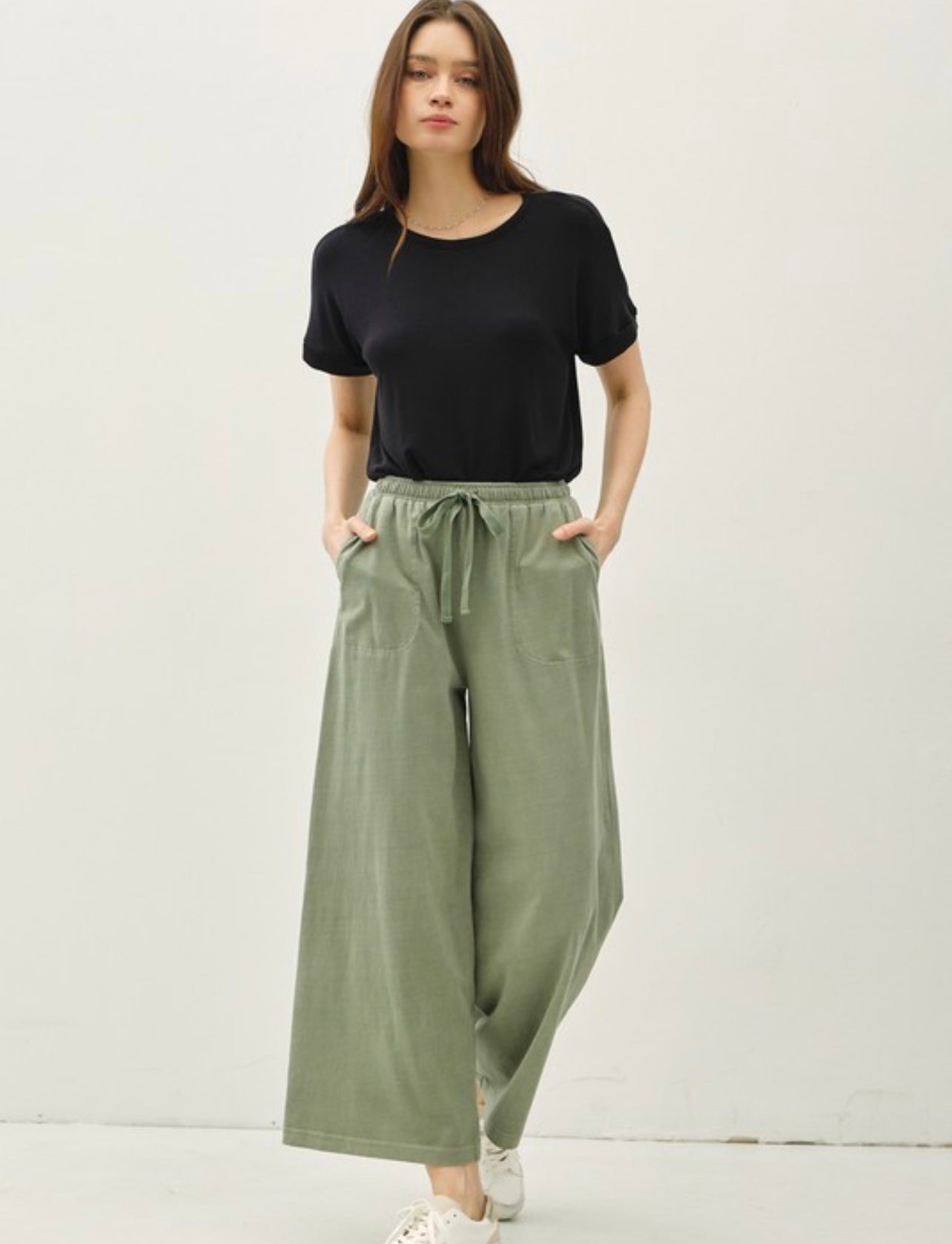 Cotton Wide Leg Pant