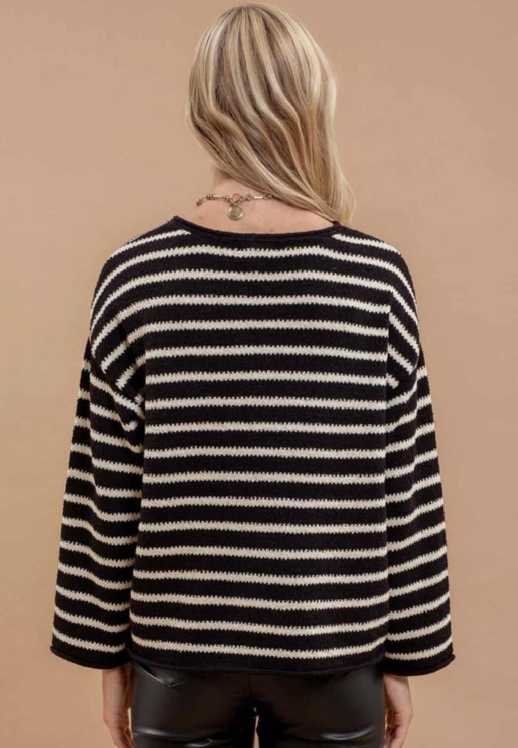 Drop Shoulder Boat Neck Top