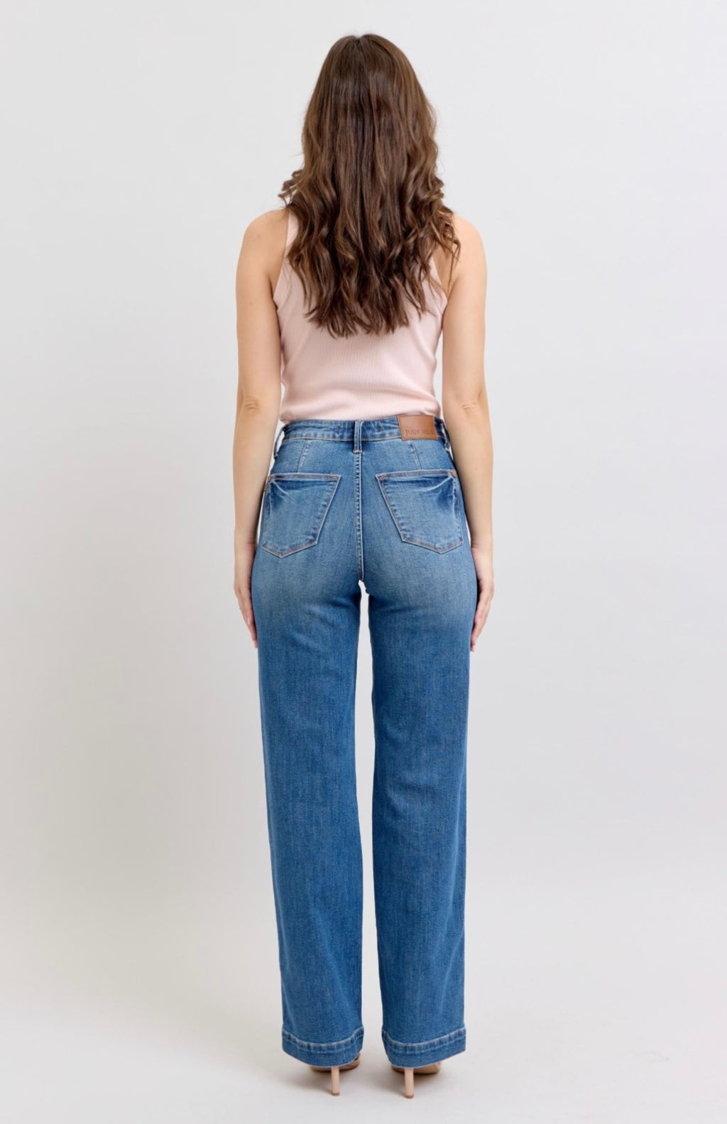 Judy Blue Contrast Thread Straight Jean