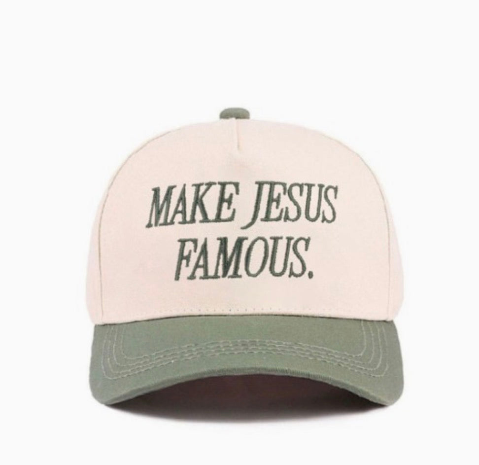 ‘Make Jesus Famous’ Two Tone Hat