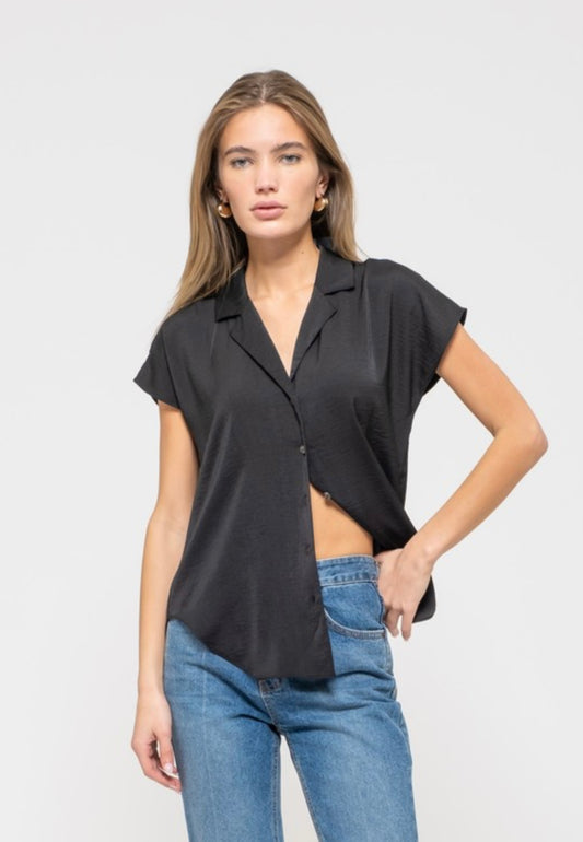 Drop Shoulder Buttondown Top