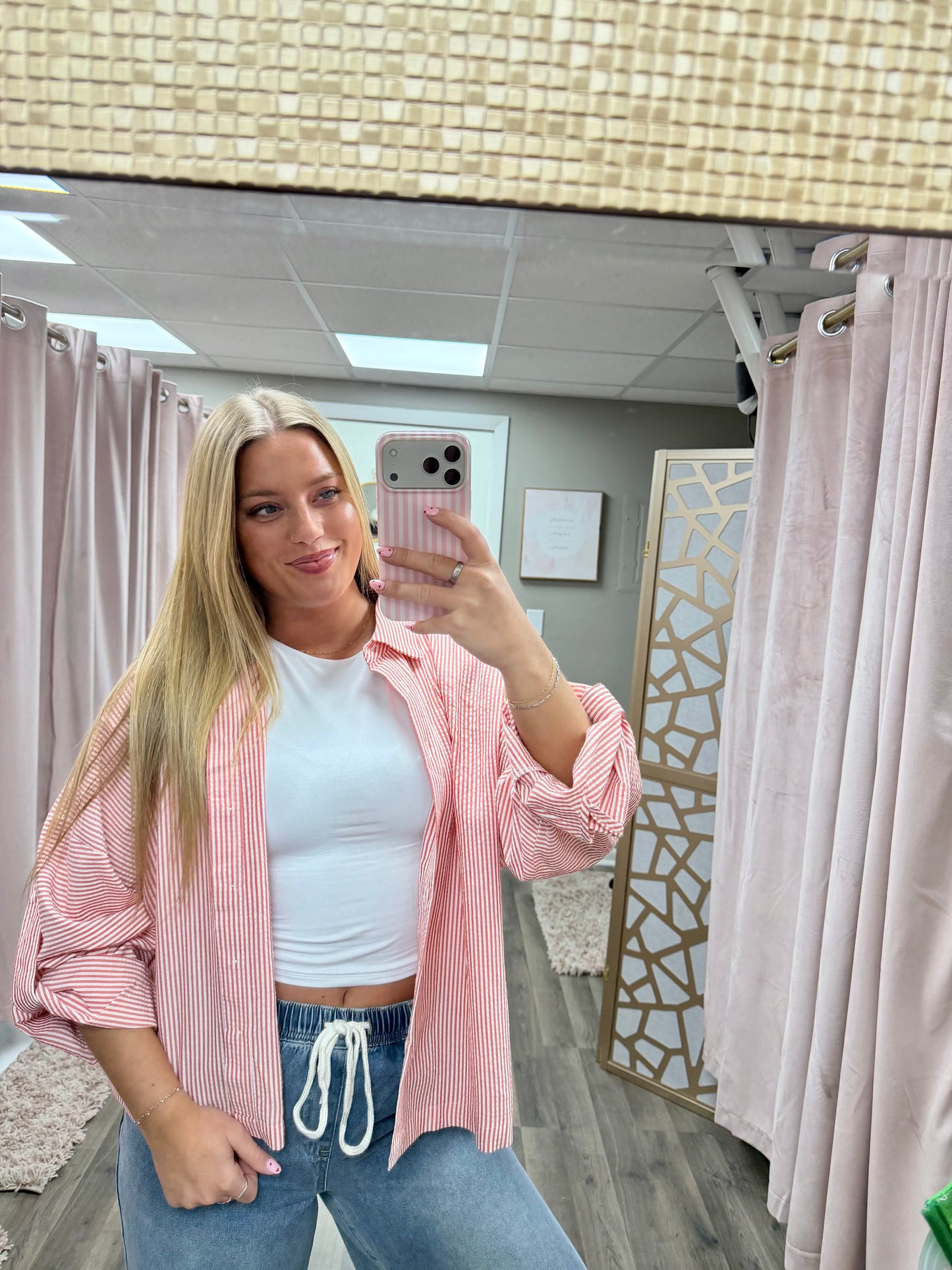 Fine Striped Button Down