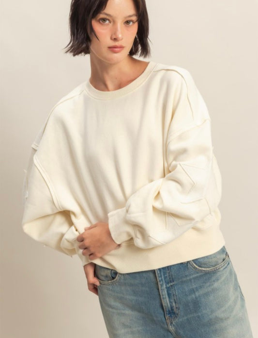 Star Patch Crewneck Sweatshirt