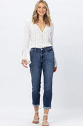 Judy Blue Midrise Cuffed Boyfriend Jean