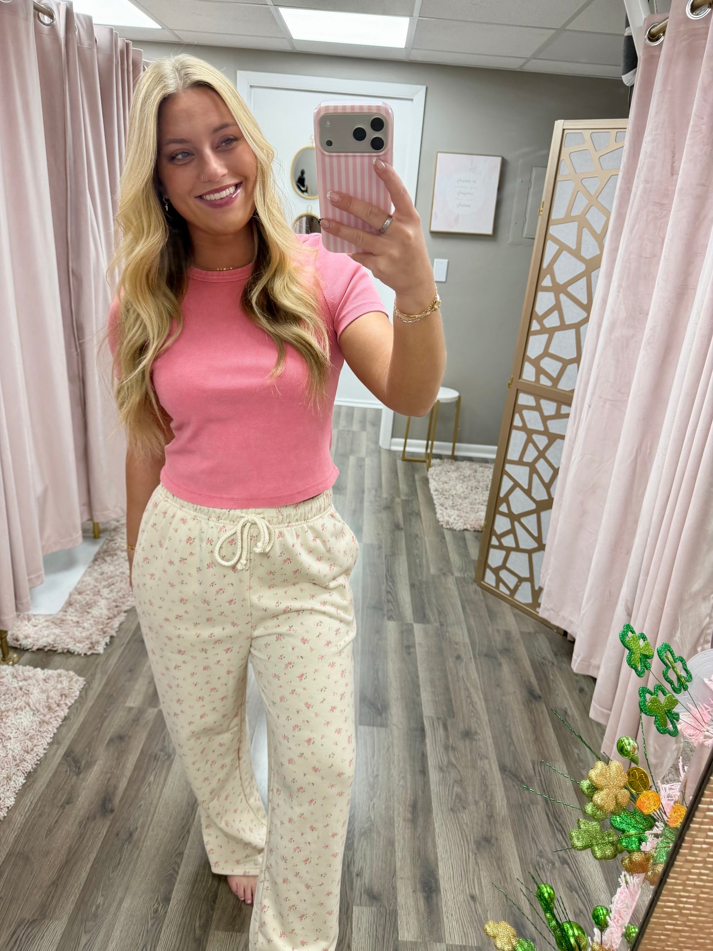 Floral Printed Wide Leg Lounge Pant