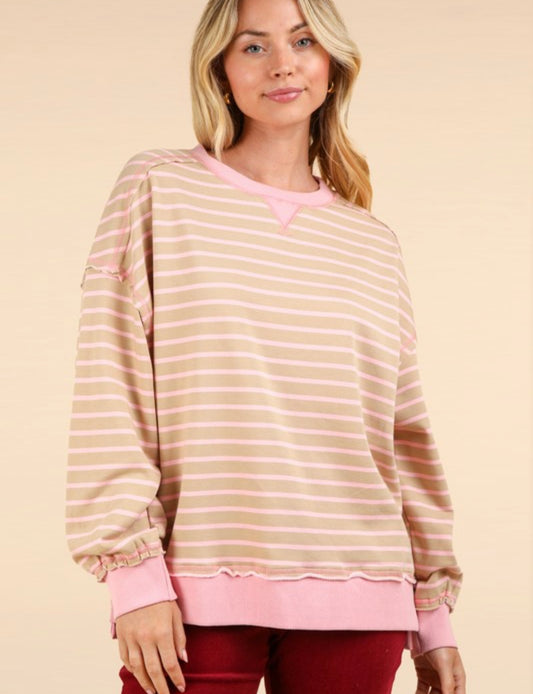 Stripe Casual Knit Top