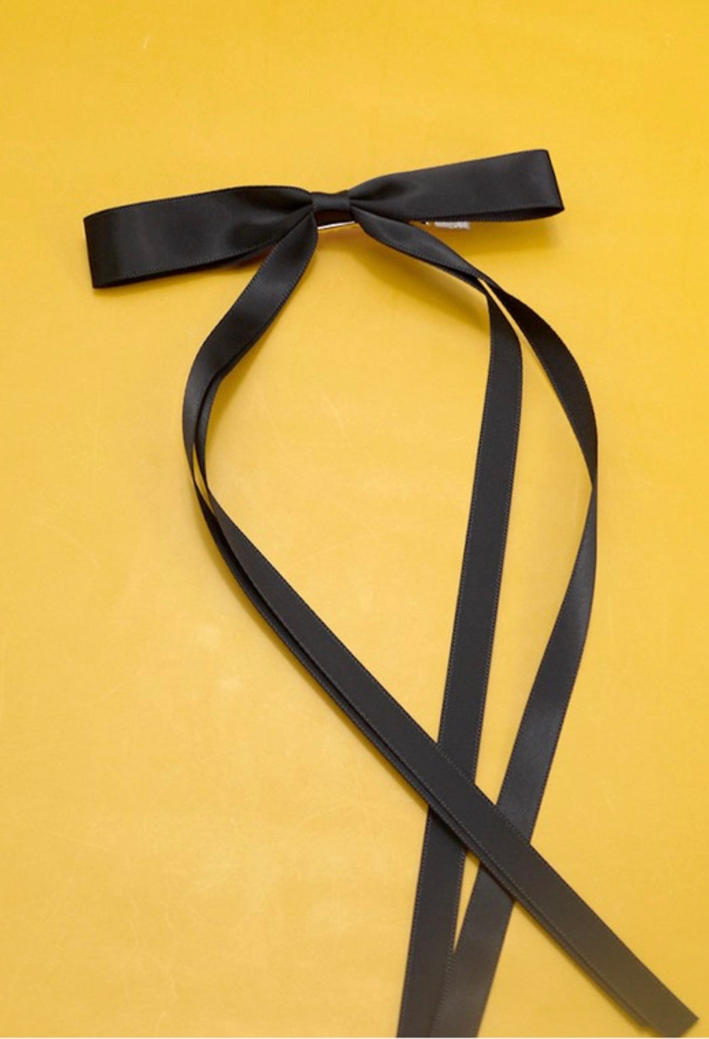 Long Satin Bow Clip