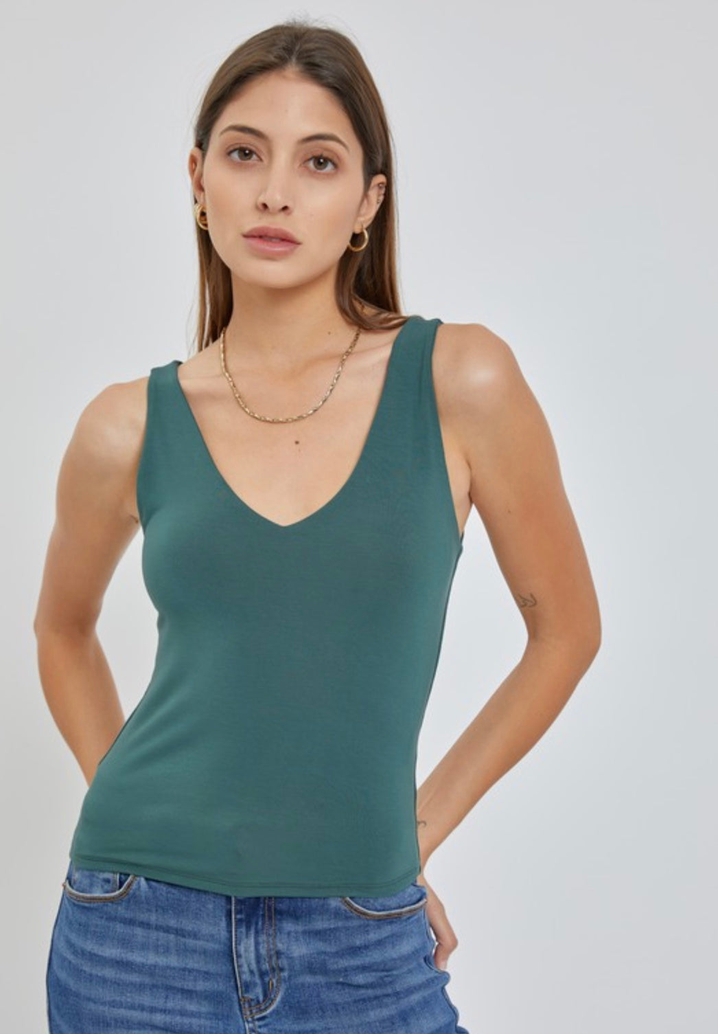 Butter V Neck Tank