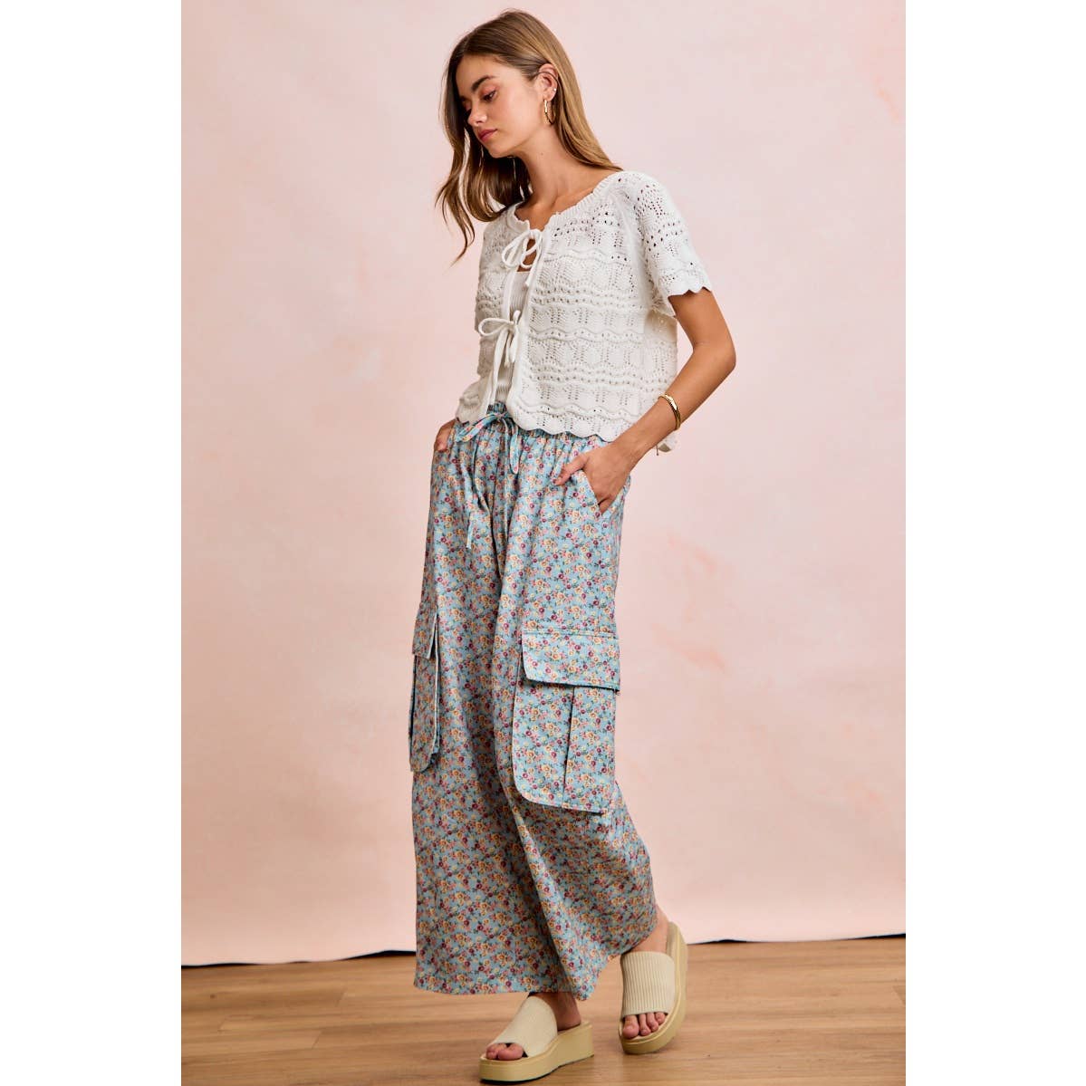 Front Bow Pointelle Top