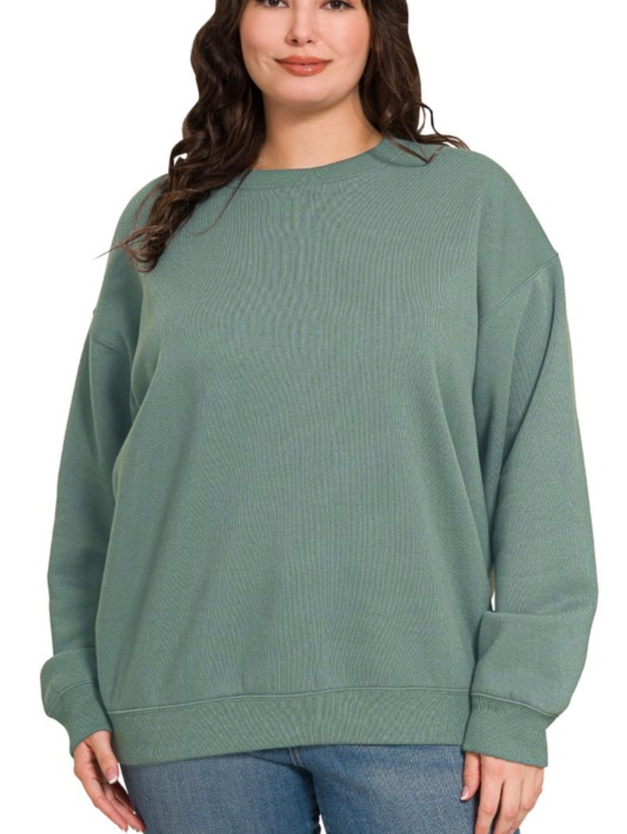 Plus Fleece Crewneck Pullover