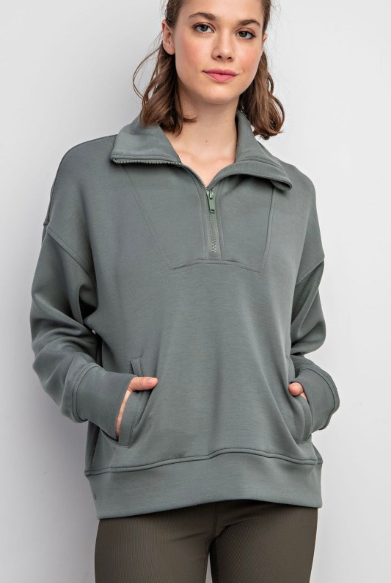 Poly Span Quarter Zip Pullover