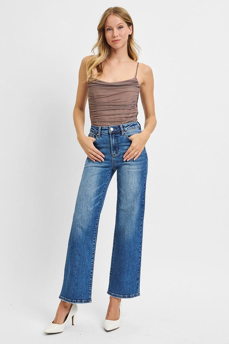 Risen Plus High Rise Ankle Straight Relaxed Jean