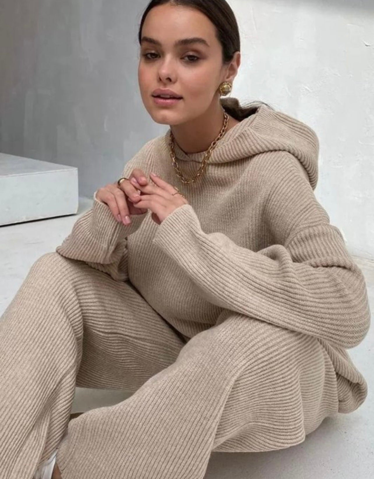 Lounge Knitted Hoodie & Pant Set