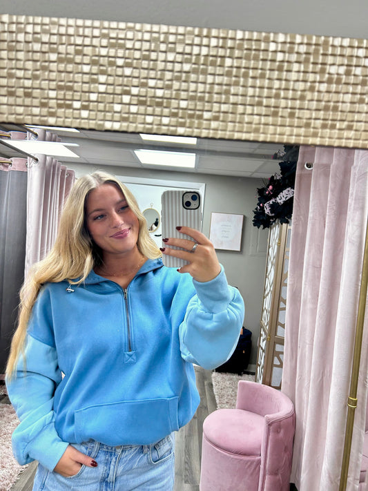 Color Block Fleece Hoodie