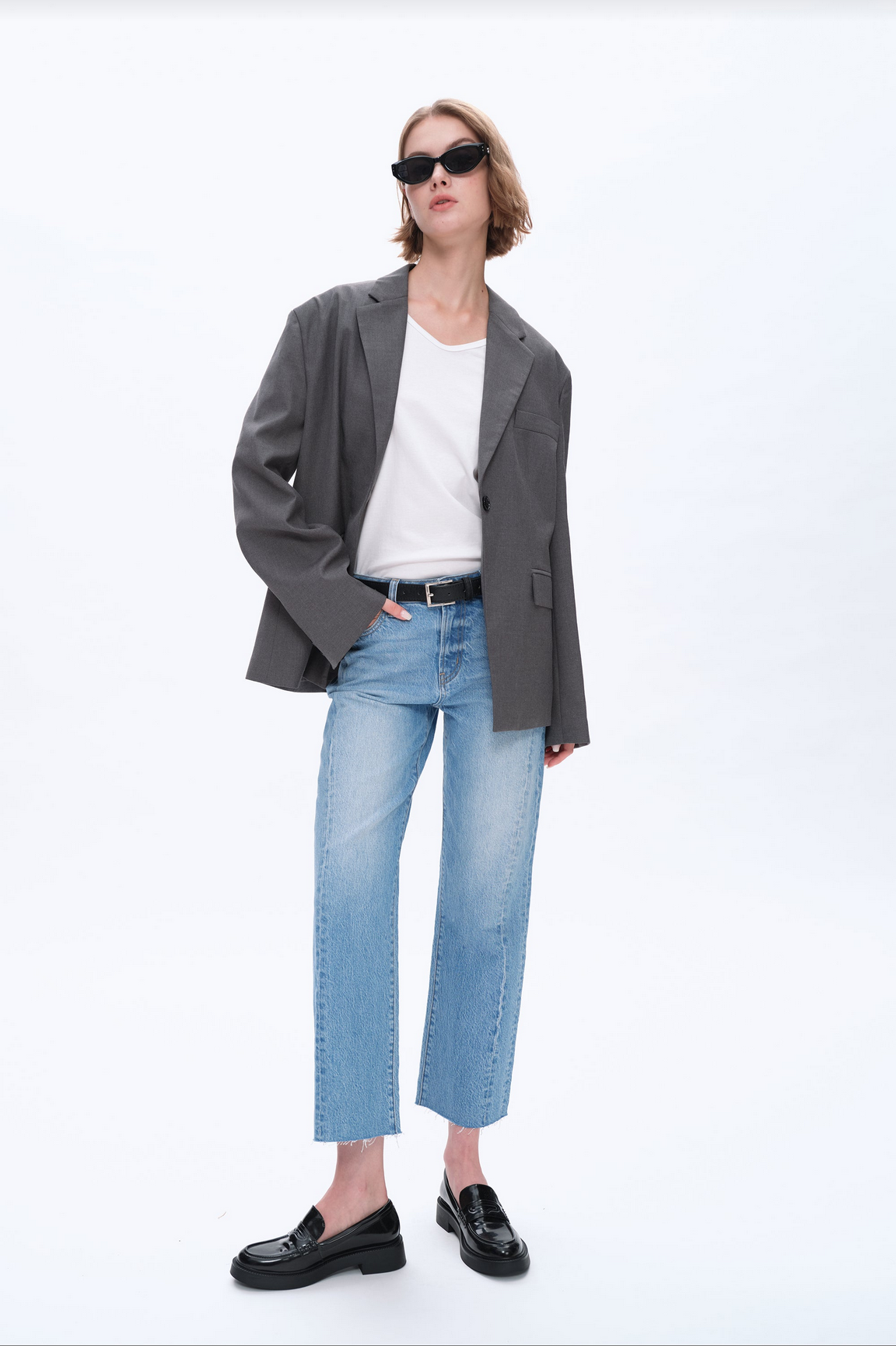 Bayeas High Rise Straight Leg Jean