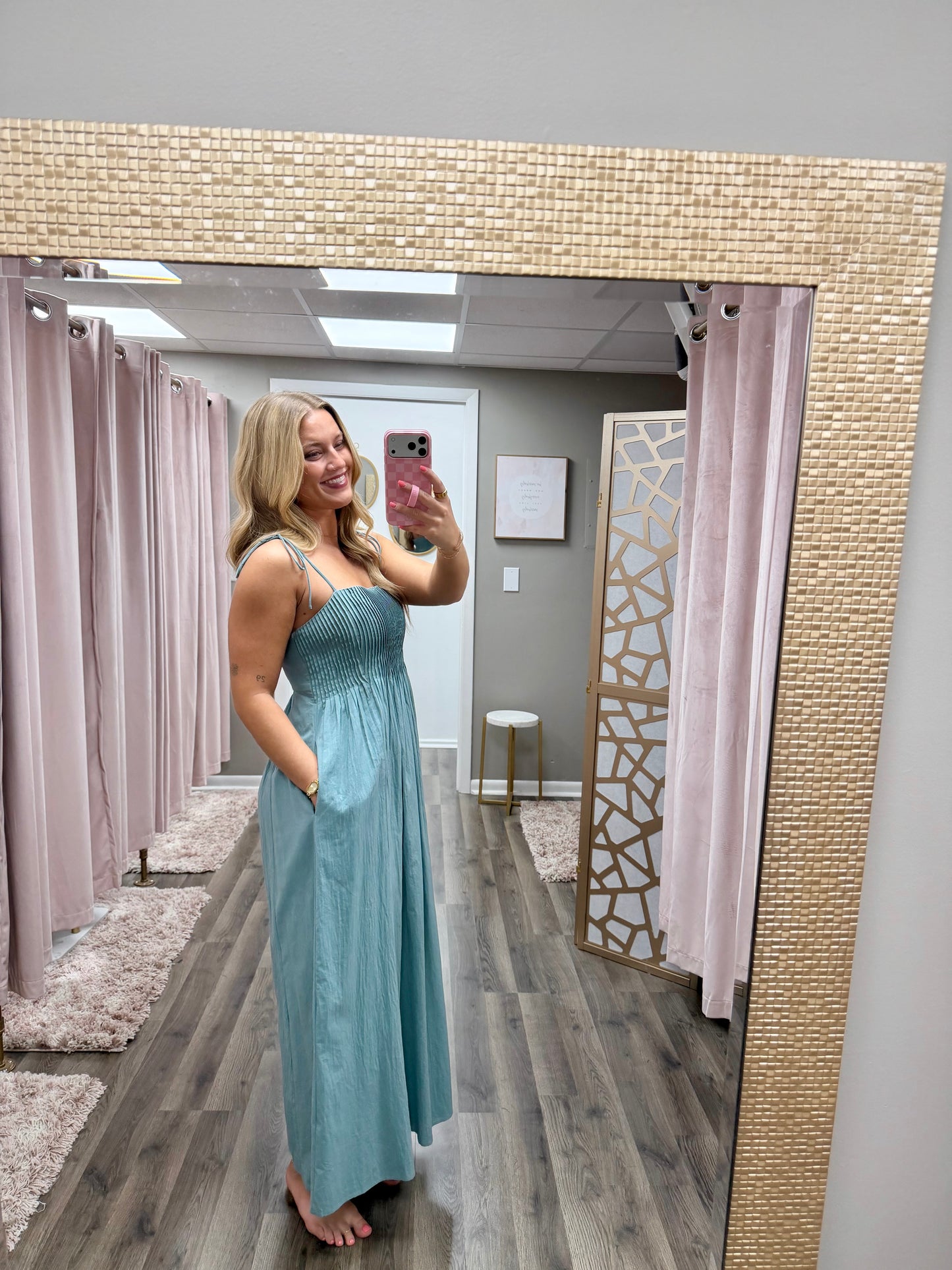 Crinkle Top Maxi Dress