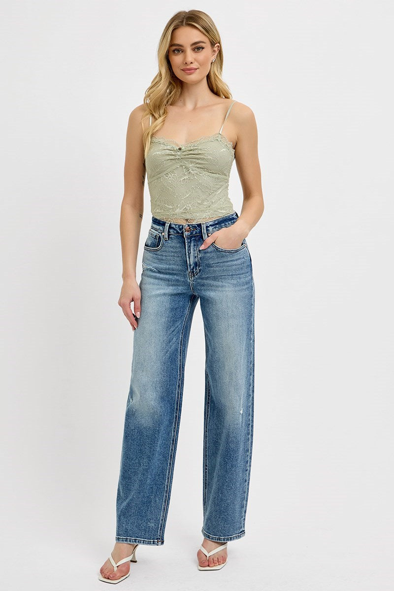 Risen High Rise Wide Baggy Jean