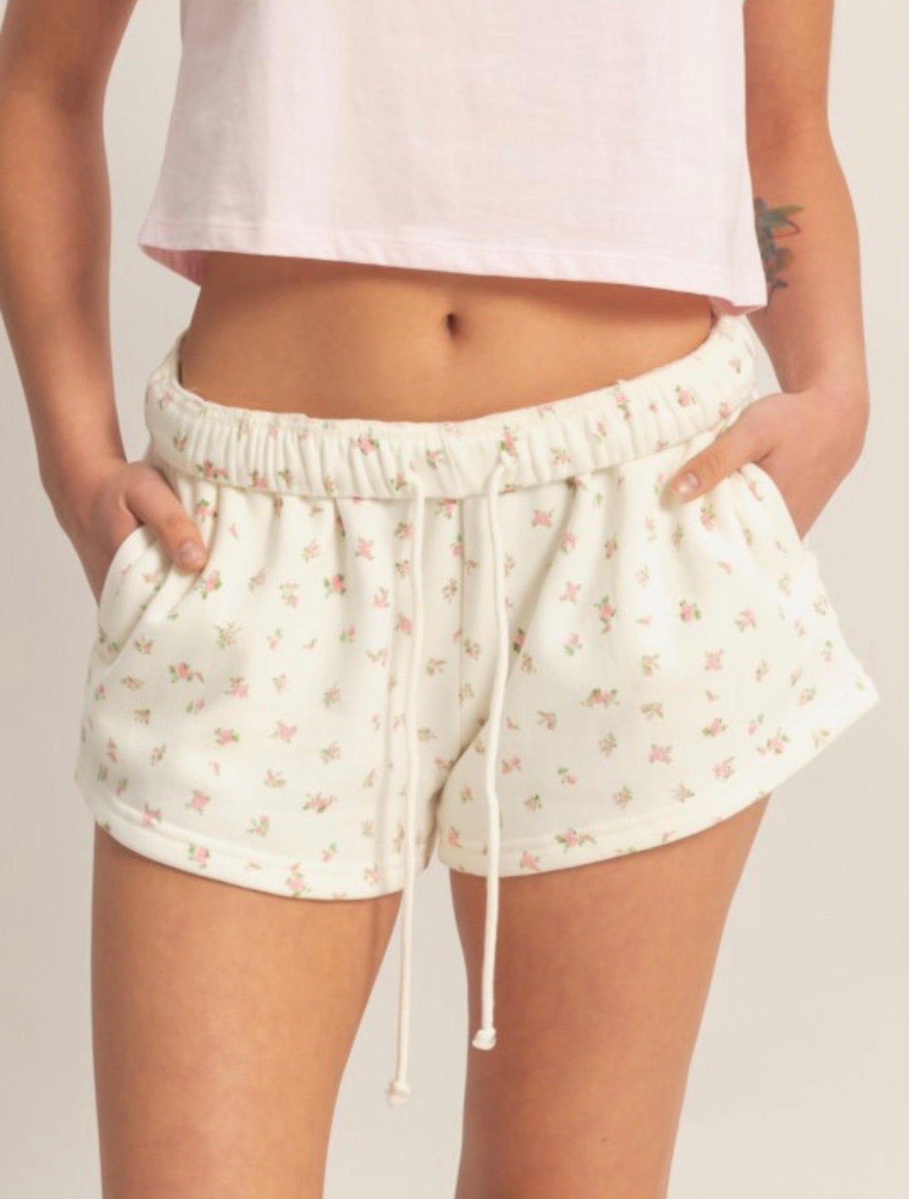 Ditsy Floral French Terry Short
