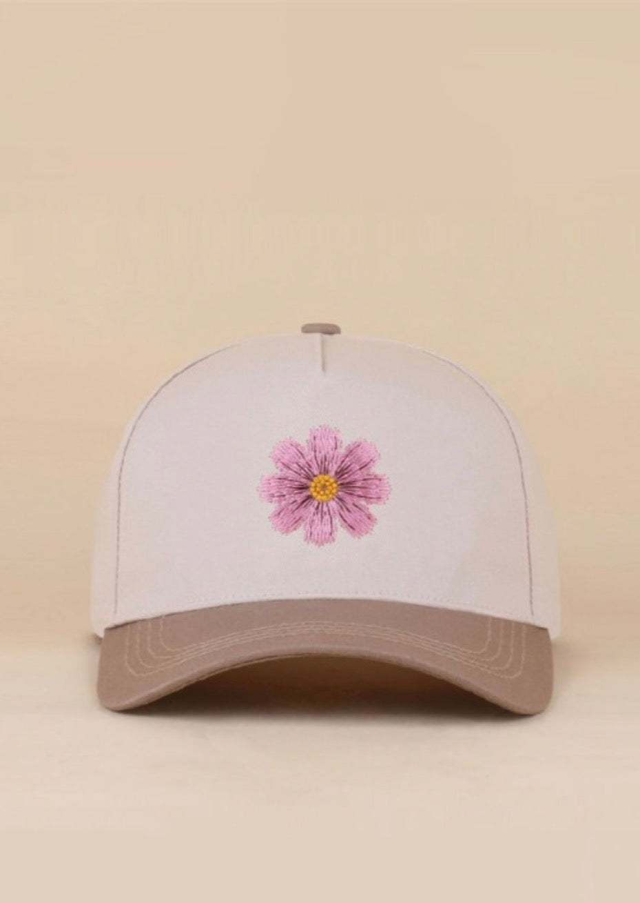 Flower Two Tone Hat