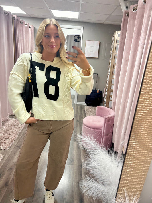 Vintage Numbering Sweater