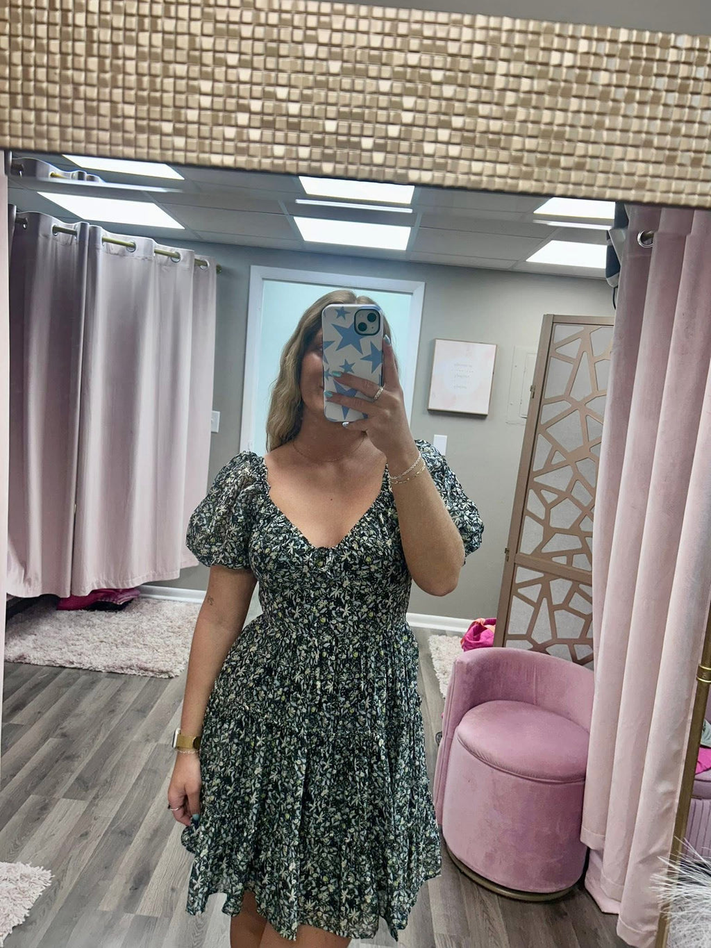 Puff Sleeve Sweetheart Dress