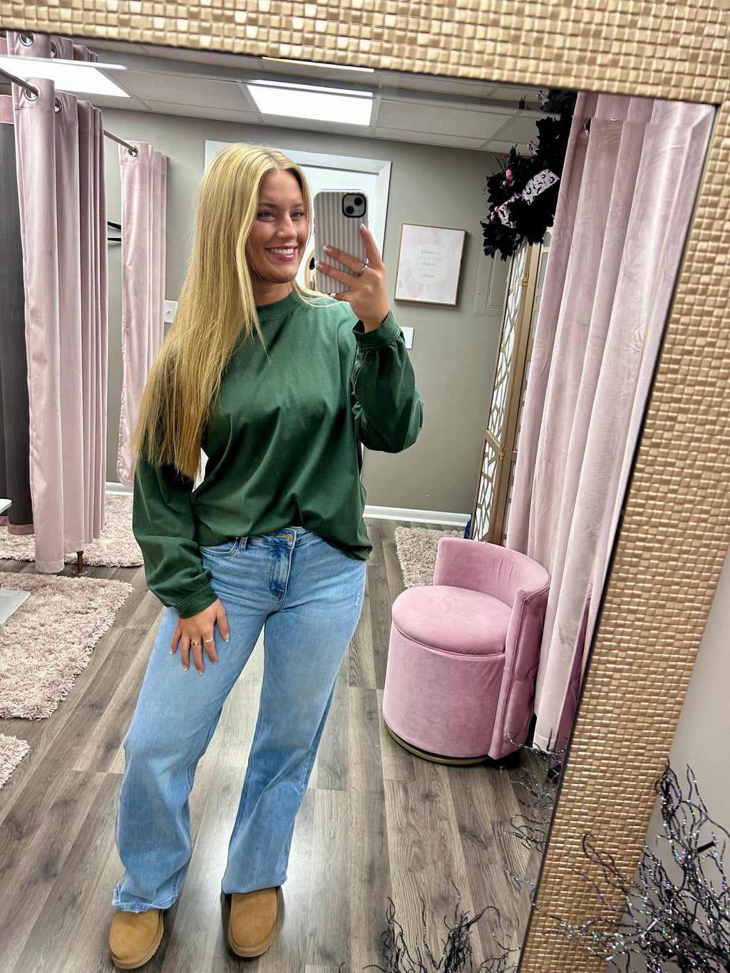 Bayeas Alsa Wide Leg Distress Jean