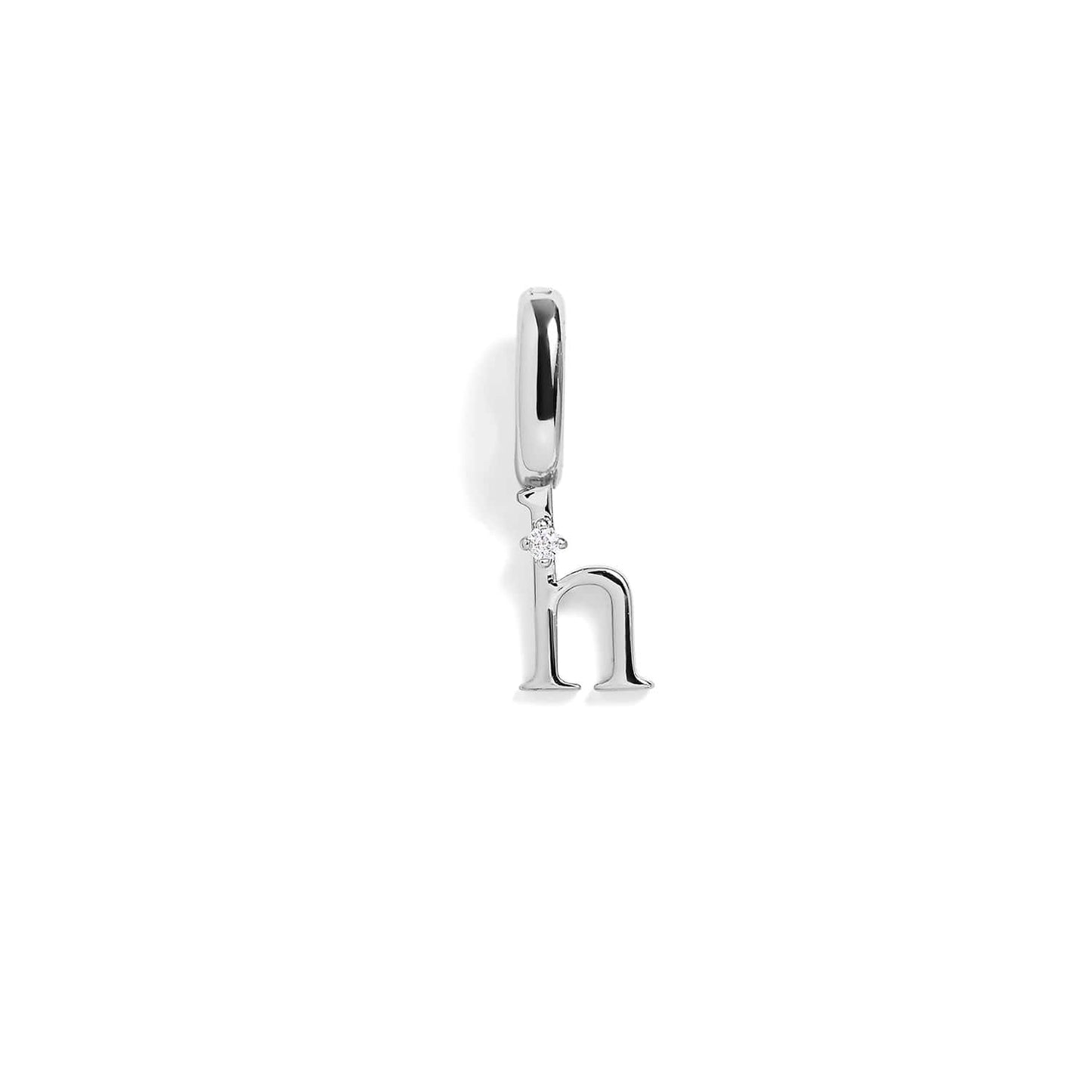 Letter Charm: Silver / N