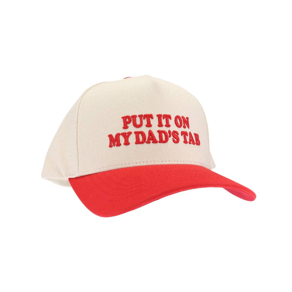 Put It On My Dad's Tab Puff Embroidered C.C Trucker Hat