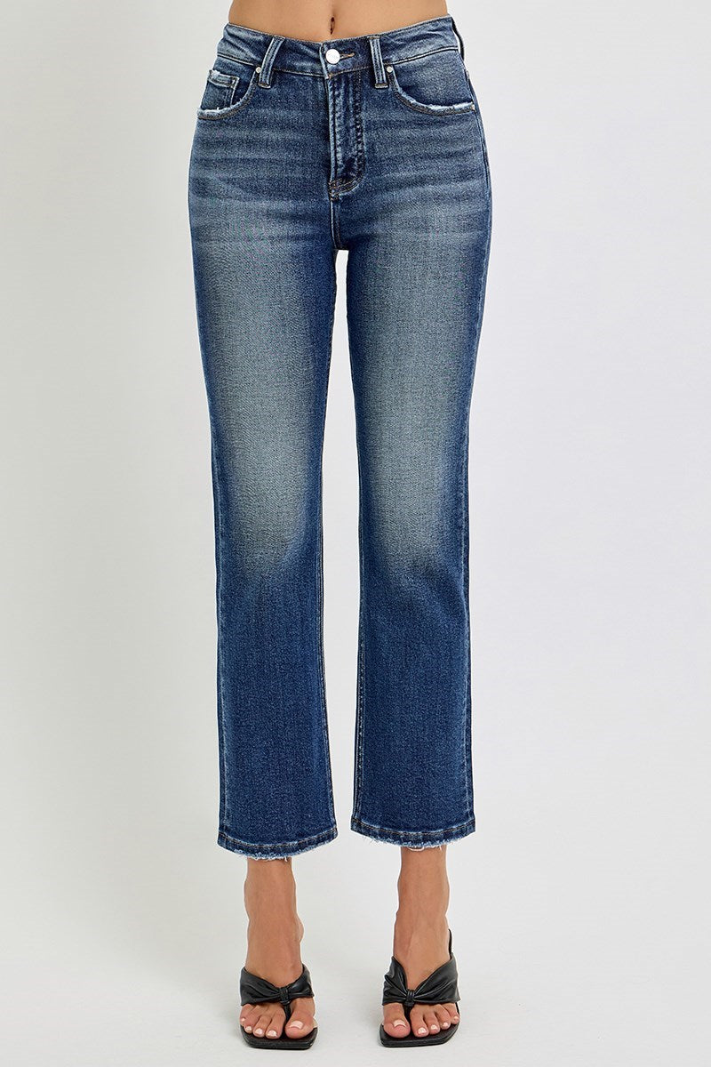 Risen TC High Rise Crop Straight Jeans