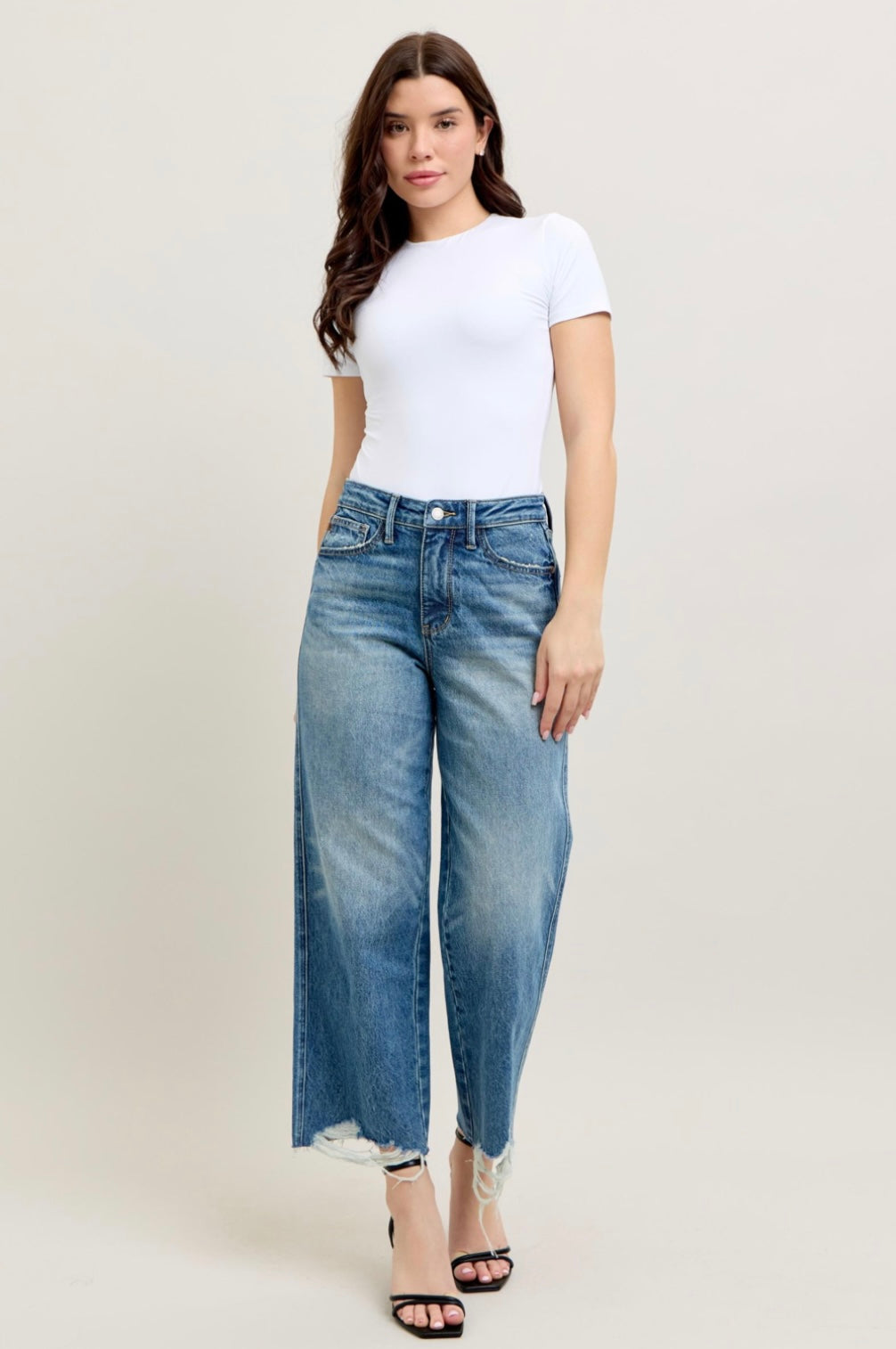 Judy Blue Rigid Magic Destroy Hem Crop Jean