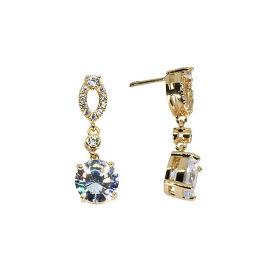 Drop CZ Earrings
