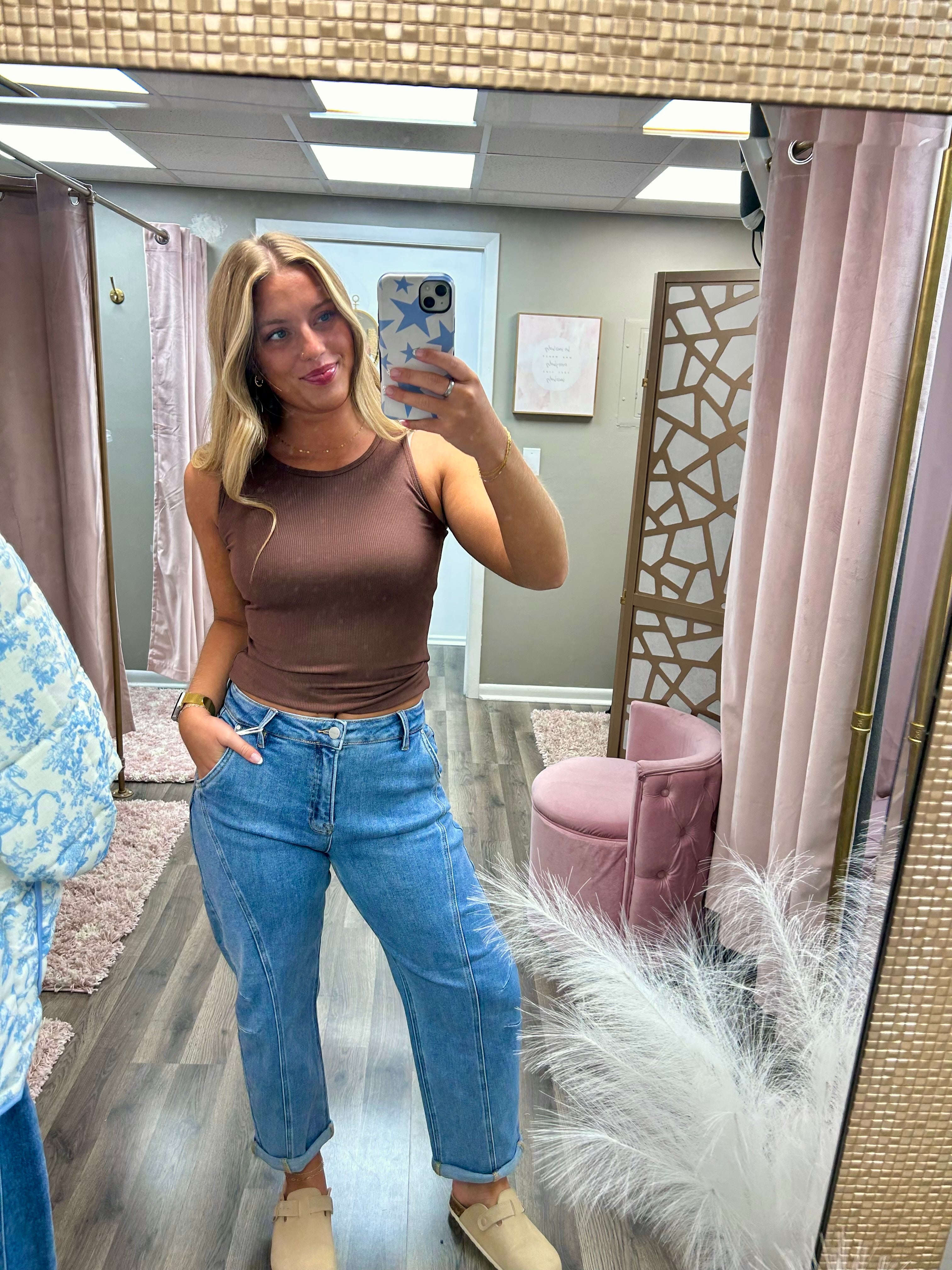 Ribbed Round Neck Tank