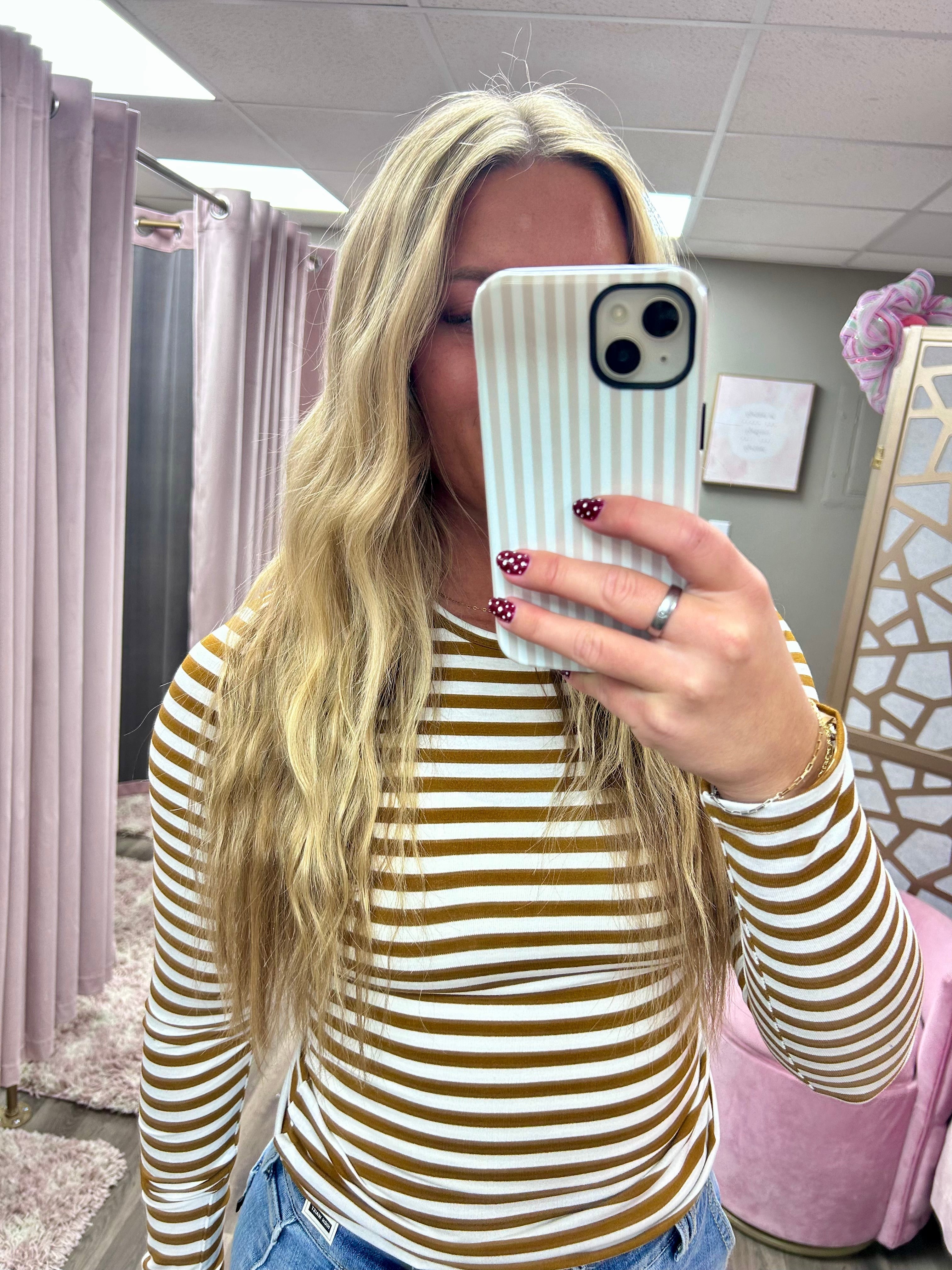 Striped Crew Neck Long Sleeve