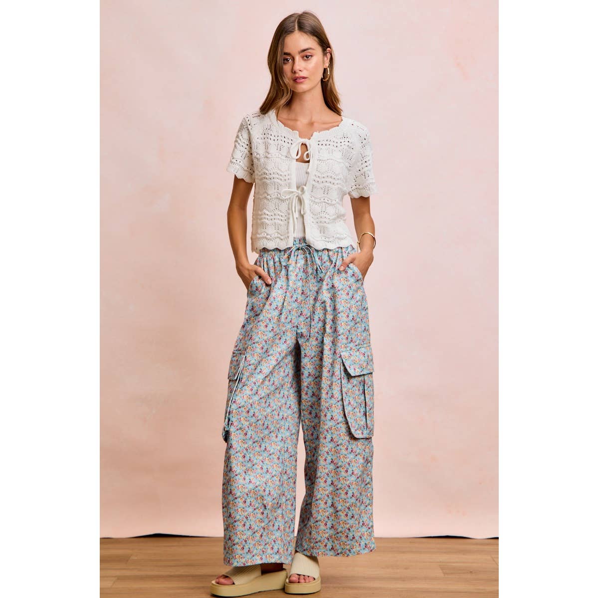 Front Bow Pointelle Top