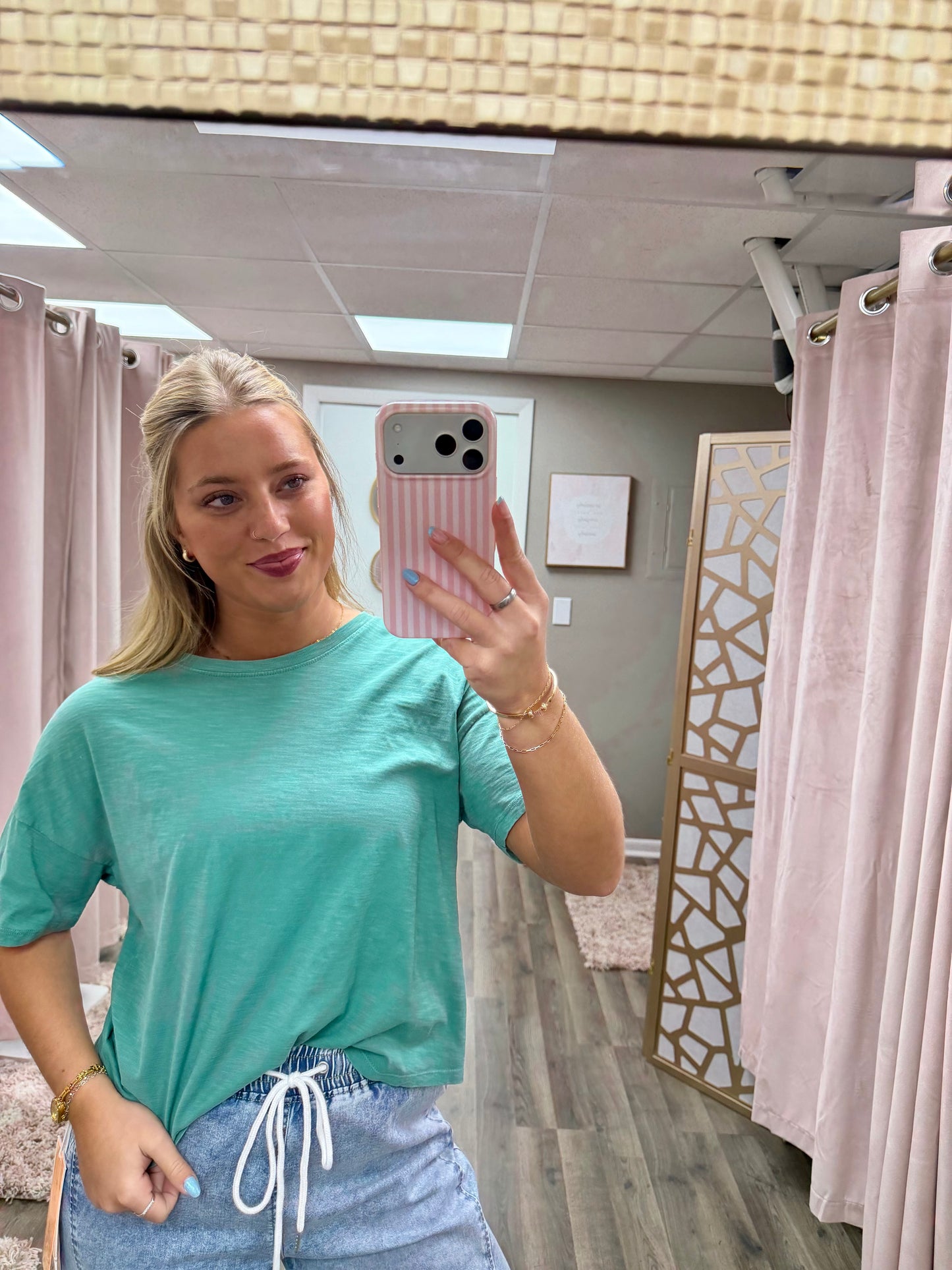 Everyday Drop Shoulder Slub Tee