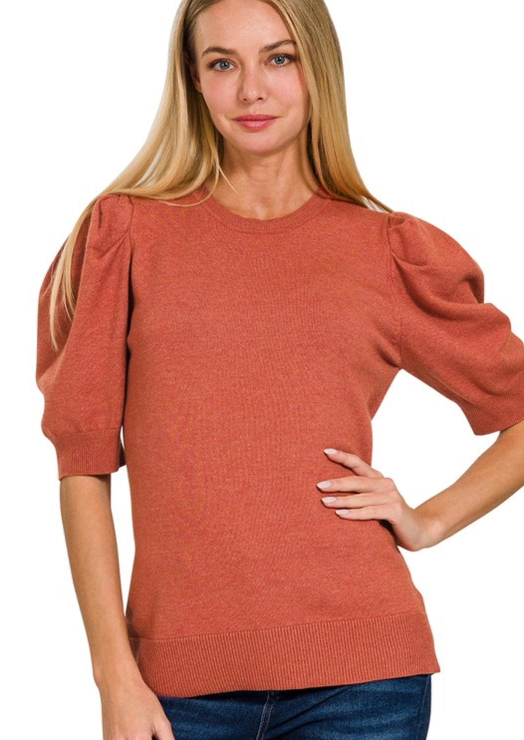 Puff Short Sleeve Sweater