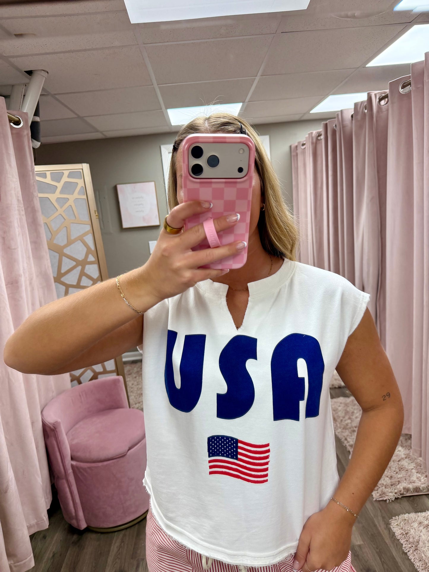 USA Flag Tank Top